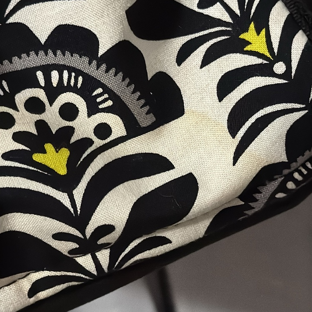 Large Vera Bradley Tote Bag-Black/White/Gray-Open Top-Reusable Bag Included-GUC - Picture 8 of 16